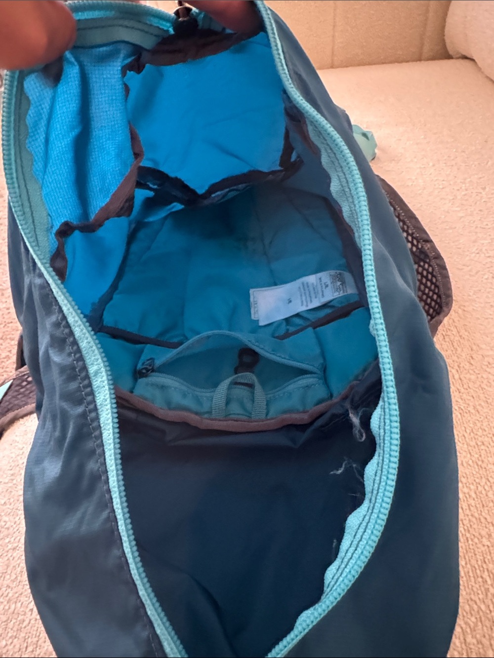 Patagonia Teal and Light-Teal Hiking Daypack - Picture 7 of 7